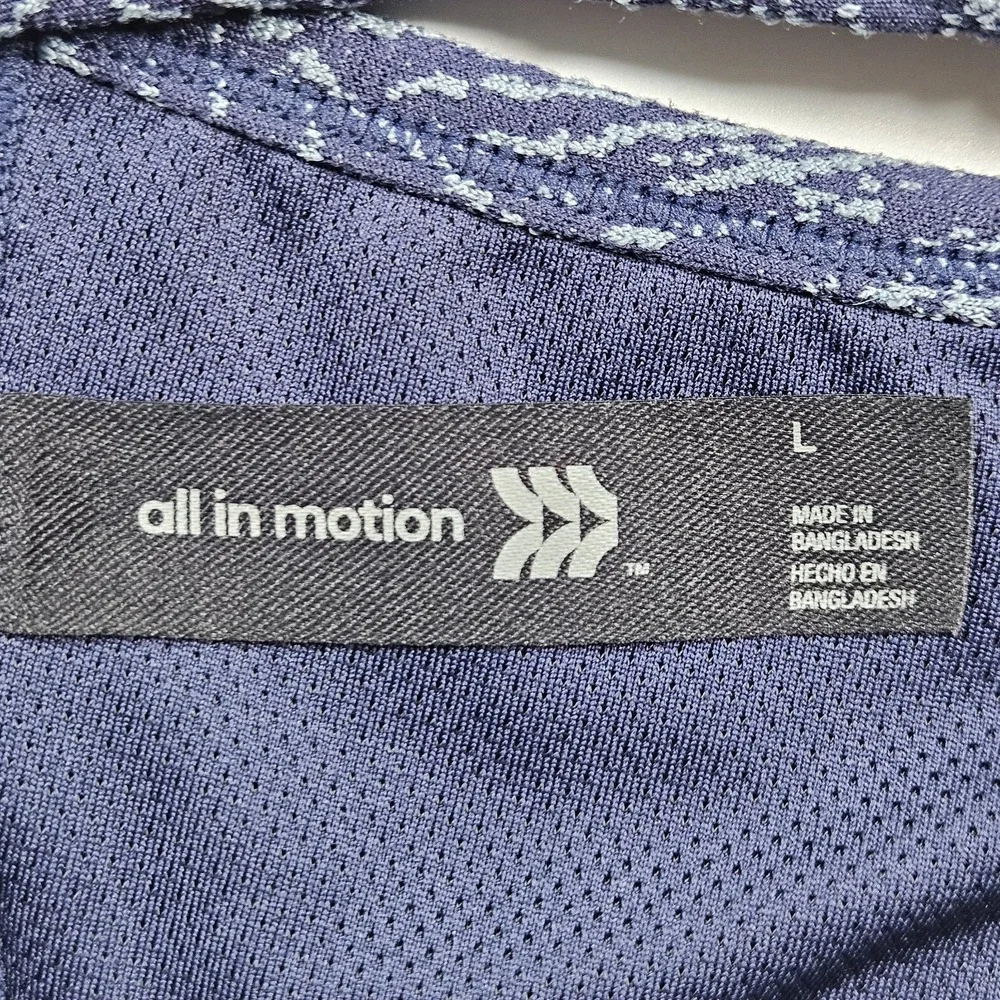 All In Motion Sports Bra‎ Womens Large L Blue Cross Cross Back Athletic